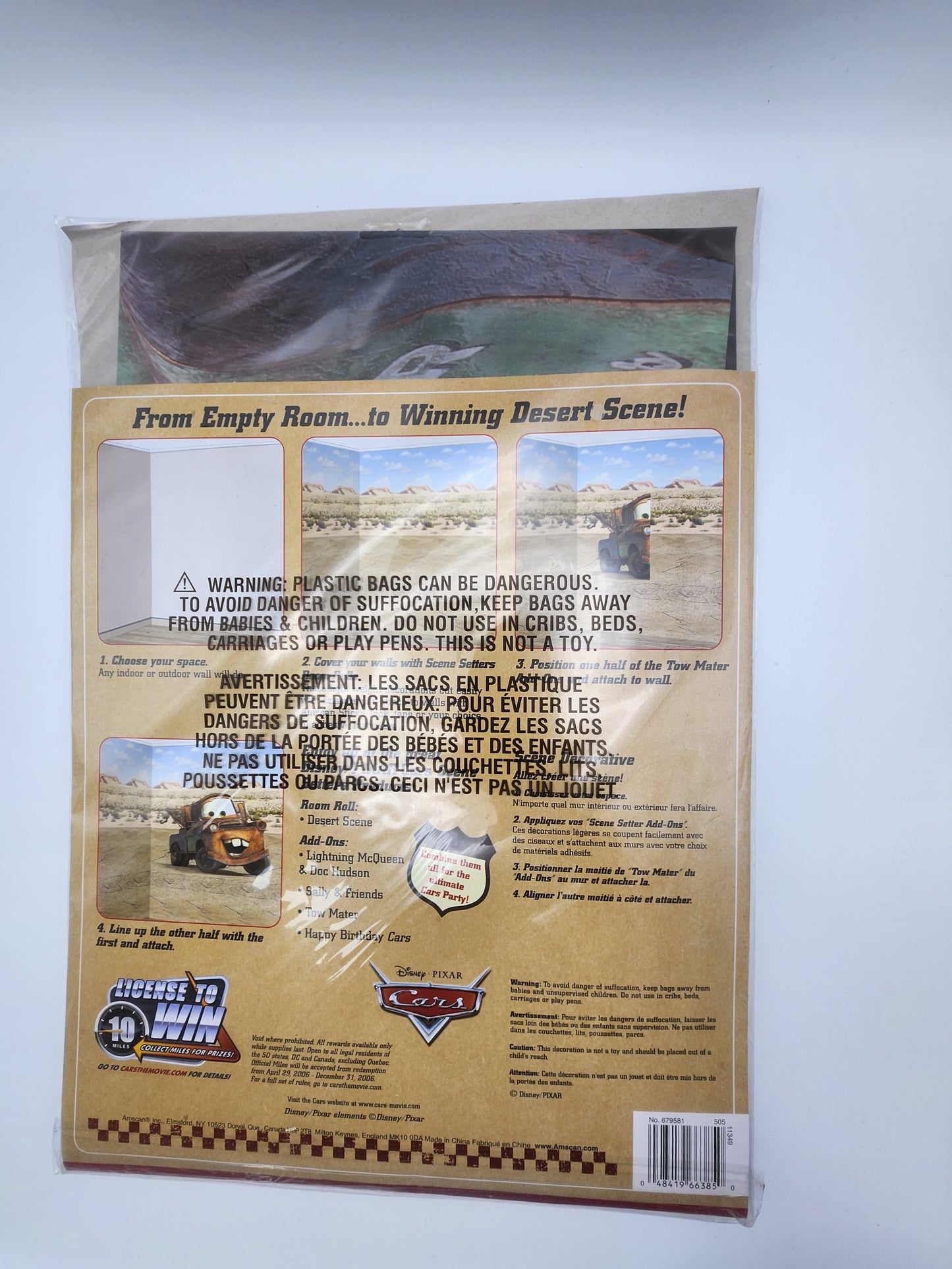 Scene Setters von Cars mit passenden Sticker