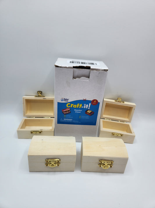 Mini-Schatztruhen aus Holz zum Bemalen und Dekorieren - ! RETOURENWARE !